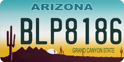AZ license plate BLP8186