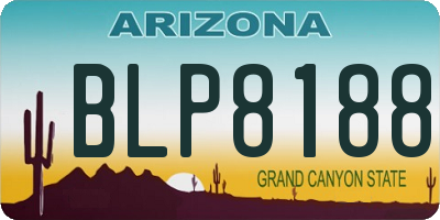 AZ license plate BLP8188
