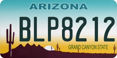 AZ license plate BLP8212