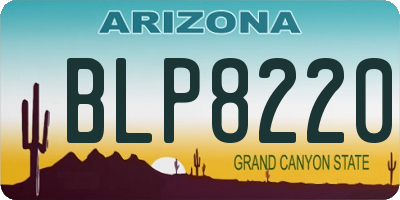 AZ license plate BLP8220