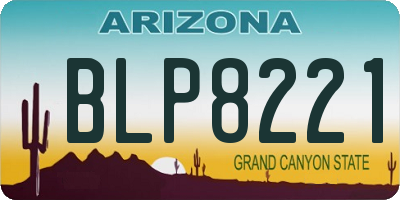 AZ license plate BLP8221