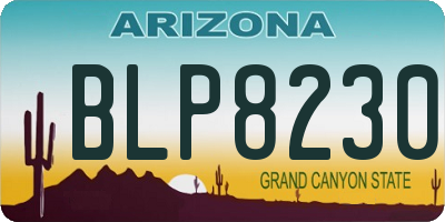 AZ license plate BLP8230
