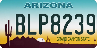AZ license plate BLP8239