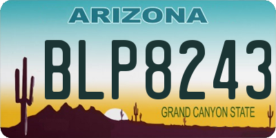 AZ license plate BLP8243