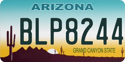 AZ license plate BLP8244