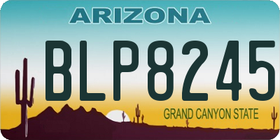 AZ license plate BLP8245
