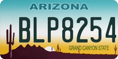 AZ license plate BLP8254