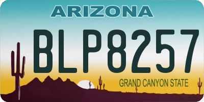 AZ license plate BLP8257