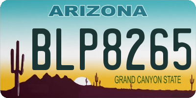 AZ license plate BLP8265