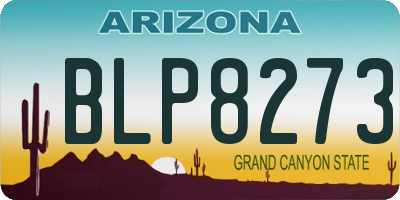 AZ license plate BLP8273