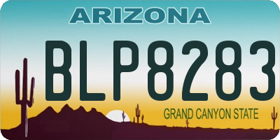 AZ license plate BLP8283