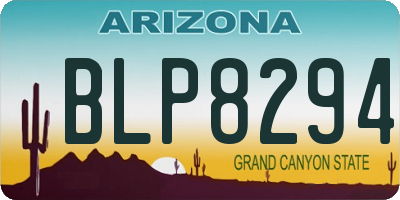 AZ license plate BLP8294