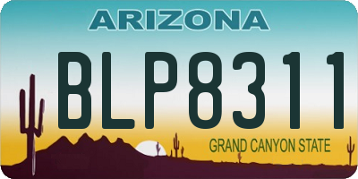 AZ license plate BLP8311