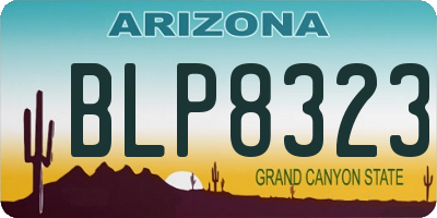 AZ license plate BLP8323
