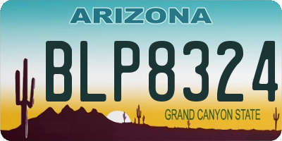 AZ license plate BLP8324