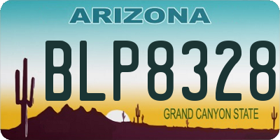 AZ license plate BLP8328