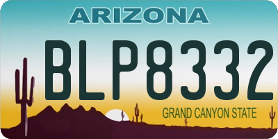 AZ license plate BLP8332