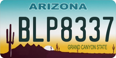 AZ license plate BLP8337