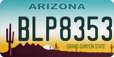 AZ license plate BLP8353