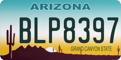 AZ license plate BLP8397