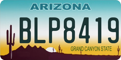 AZ license plate BLP8419