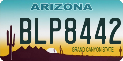 AZ license plate BLP8442