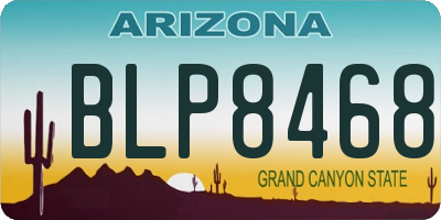 AZ license plate BLP8468