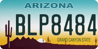 AZ license plate BLP8484