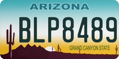 AZ license plate BLP8489