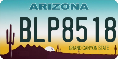 AZ license plate BLP8518