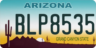 AZ license plate BLP8535