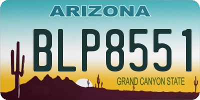 AZ license plate BLP8551