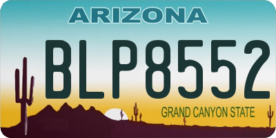 AZ license plate BLP8552