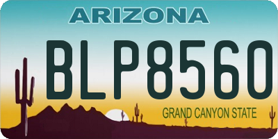 AZ license plate BLP8560