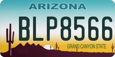 AZ license plate BLP8566