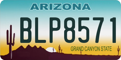 AZ license plate BLP8571