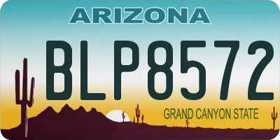 AZ license plate BLP8572