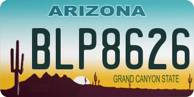 AZ license plate BLP8626