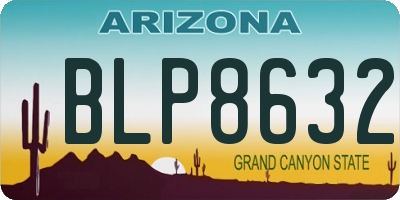 AZ license plate BLP8632