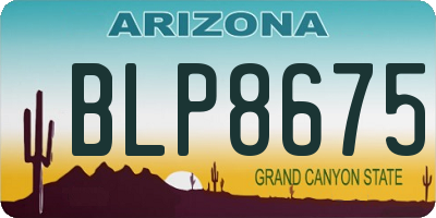 AZ license plate BLP8675