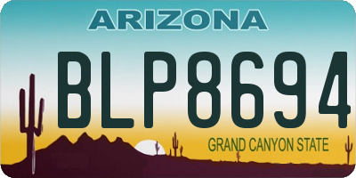 AZ license plate BLP8694