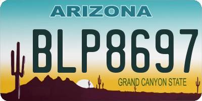 AZ license plate BLP8697