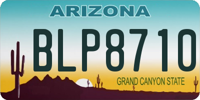 AZ license plate BLP8710