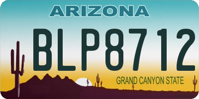 AZ license plate BLP8712