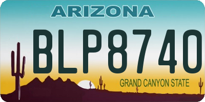 AZ license plate BLP8740