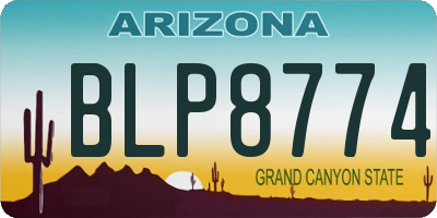AZ license plate BLP8774