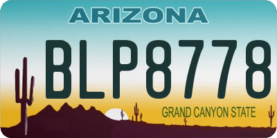 AZ license plate BLP8778