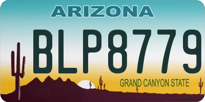 AZ license plate BLP8779
