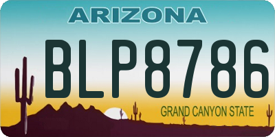 AZ license plate BLP8786