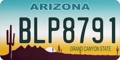 AZ license plate BLP8791